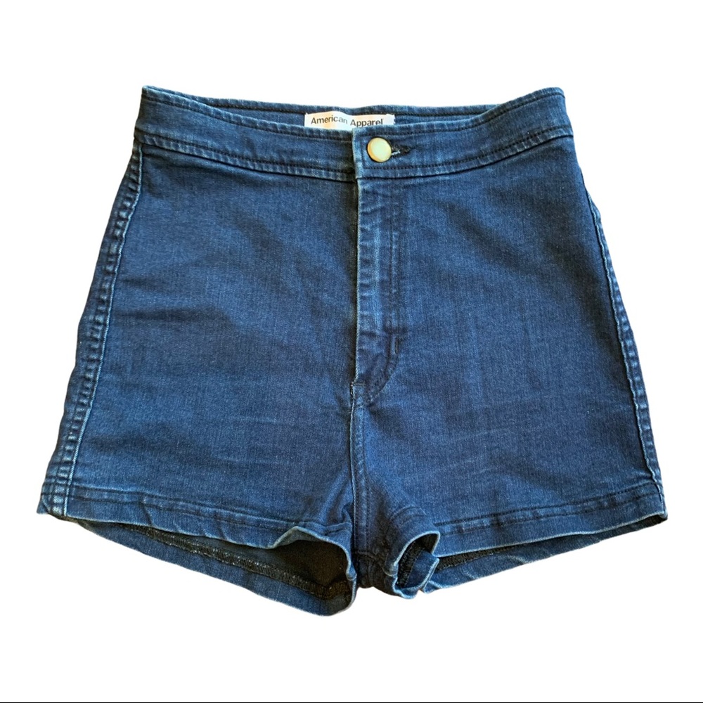 American Apparel dark indigo “easy” jean shorts S